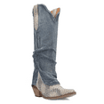 thumbnail image 2 of Dingo Womens Shabby Lizard Print Snip Toe Pull On Cowboy  Tall Boots, 2 of 5