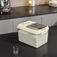 thumbnail image 2 of 22lb Clear Airtight Pet Food Container – Double-Sealed Grain Storage Bin with Measuring Cup Included, 2 of 6