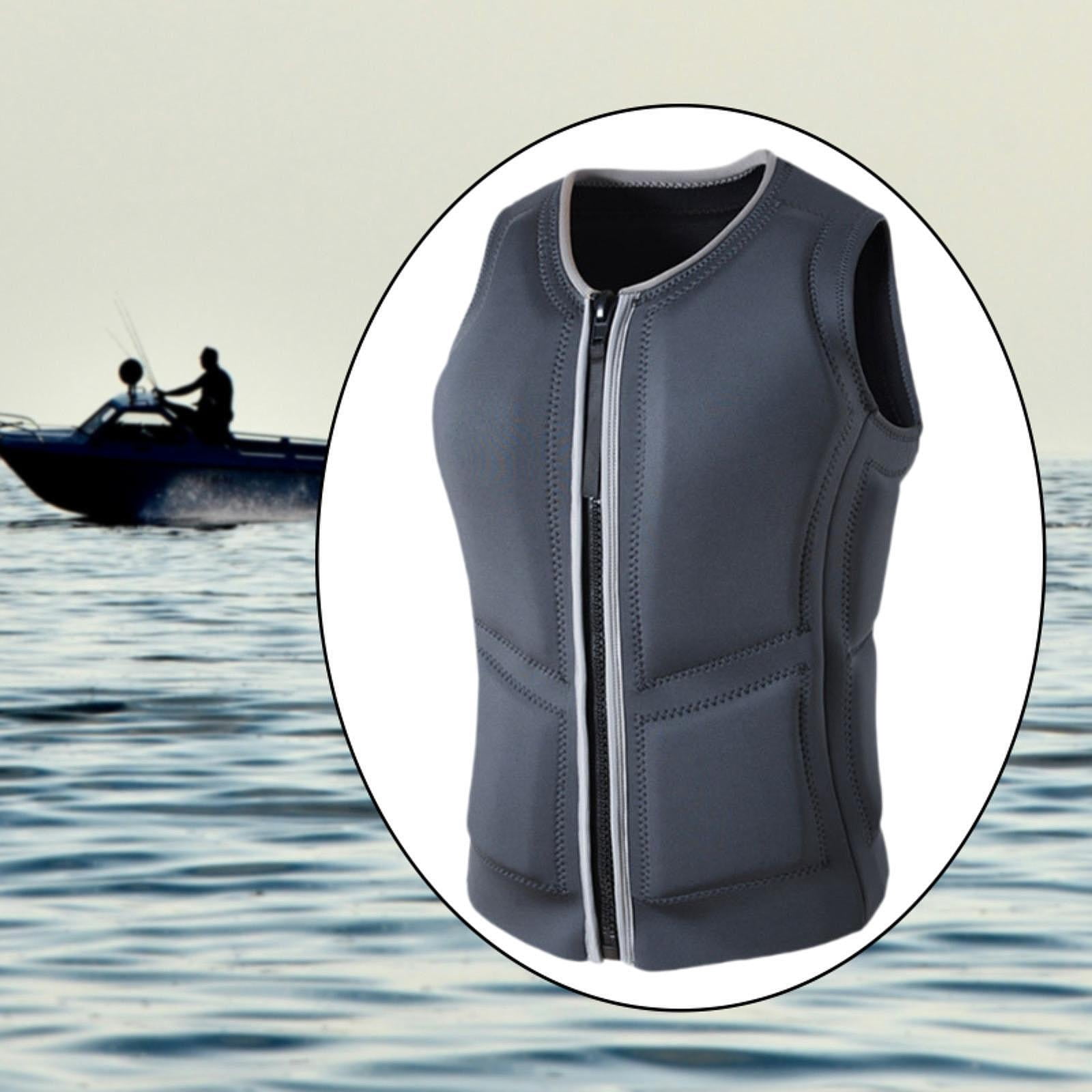 DimyFew Adult Life Vest Buoyancy Aid Portable Lightweight Summer Life Jacket for Boating L