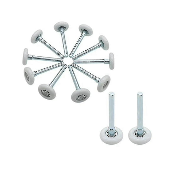 12 Pcs 1.8inch Nylon Garage Door Roller 4inch Stem, Quiet Garage Door Wheels For Garage Door Track - Jnnjv