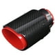 thumbnail image 2 of Extremo del tubo de escape, Punta de Escape Rojo Fácil Instalar 2.5in Fibra de Carbono de Entrada de 3.5 Pulgadas Con Fibra de Carbono Busque Universal Para Automóvil, 2 of 7