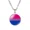 Bisexual, variant on Unisex Alloy 18mm Simple Round Cool Colorful Stripes Bisexual Flag LGBT Gay Pendant Necklace Equality Eternity Love Pride Jewelry