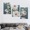 thumbnail image 4 of PRATYUS Wall Art Canvas 3 Piece Set Fall Decor Pink Flower 12x16 Inches 12x16x3pcs, 4 of 4