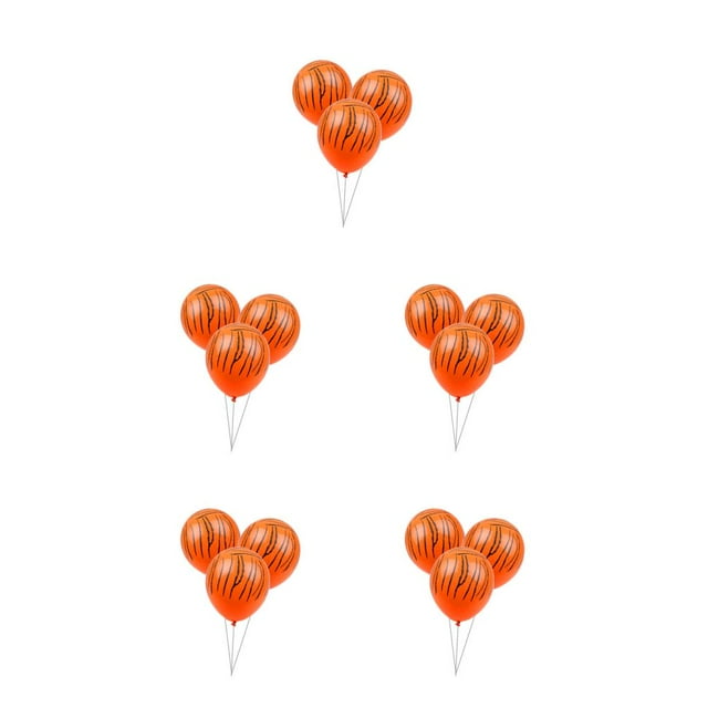 Youkk 100 Pieces Birthday Balloons Latex House Balloon Room Decorations Inch Arrangement Photo Props for Baby Party Accessory Tiger Print 5Set