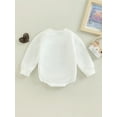 thumbnail image 4 of Bagilaanoe Newborn Baby Girl Boy Oversized Romper Sweatshirt Long Sleeve Bodysuit Letter Embroidery Pullover 3M 6M 12M 18M Infant Fall Tee Tops, 4 of 8