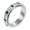 Silver Green, variant on Unisex's Stainless Steel Simple Exquisite Classic Elegant Personalized Ring Gold Green Size 8