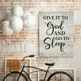 thumbnail image 3 of Bible Verse Quotes Canvas Wall Art 12x16in,Give It to God And Go to Sleep Canvas Print Wall Artwork Ready to Hang Rustic Wall Plaque Poster for Home Office Living Room Bedroom Bathroom Decoration, 3 of 7