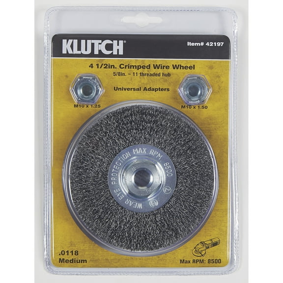 Klutch 4-1/2in. Crimped Wire Wheel