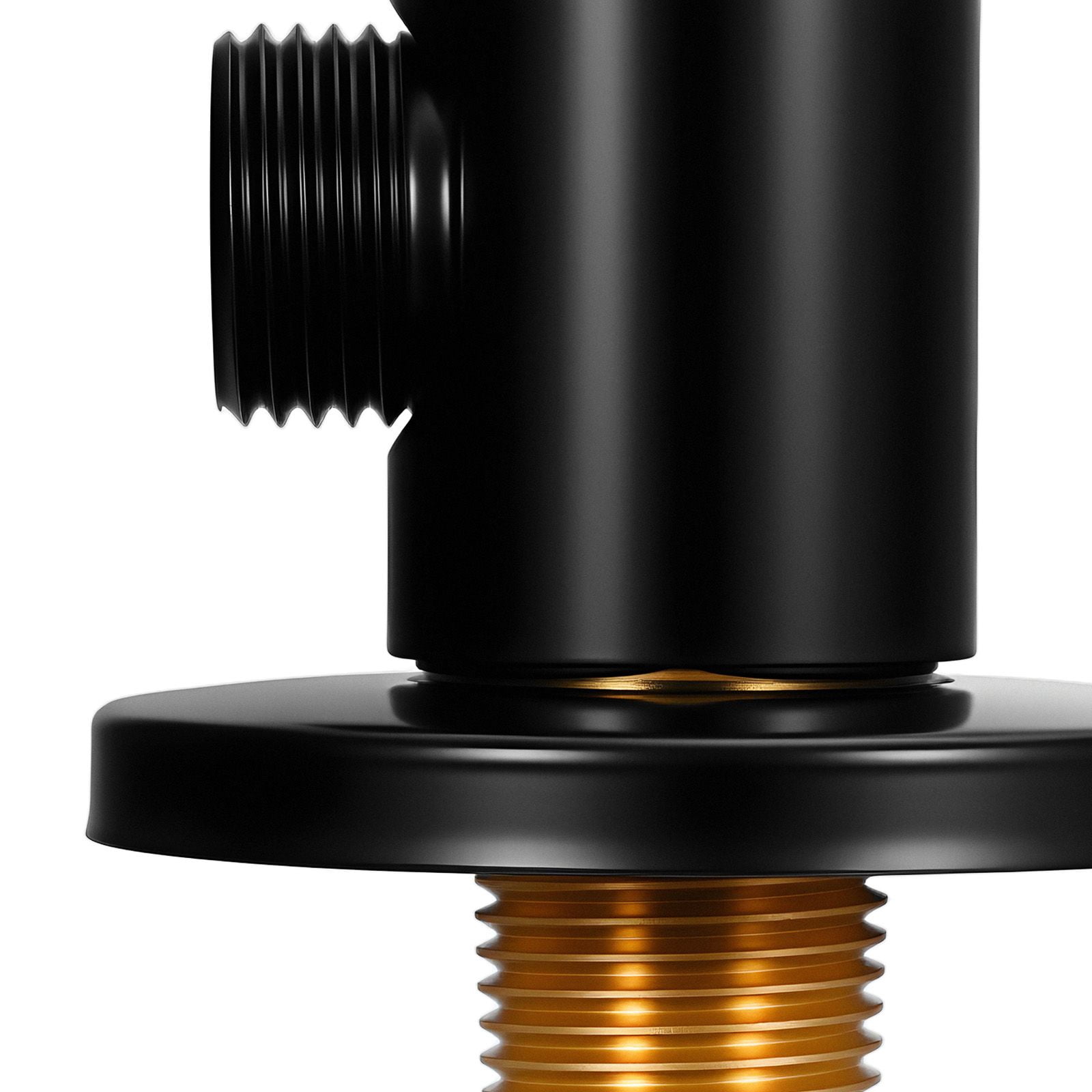 1/2 Inch Brass Wall Supply Elbow, NPT Inlet IPS Outlet Shower Hose Connector, Matte Black Corrosion Resistant for Bathroom Shower Fixture