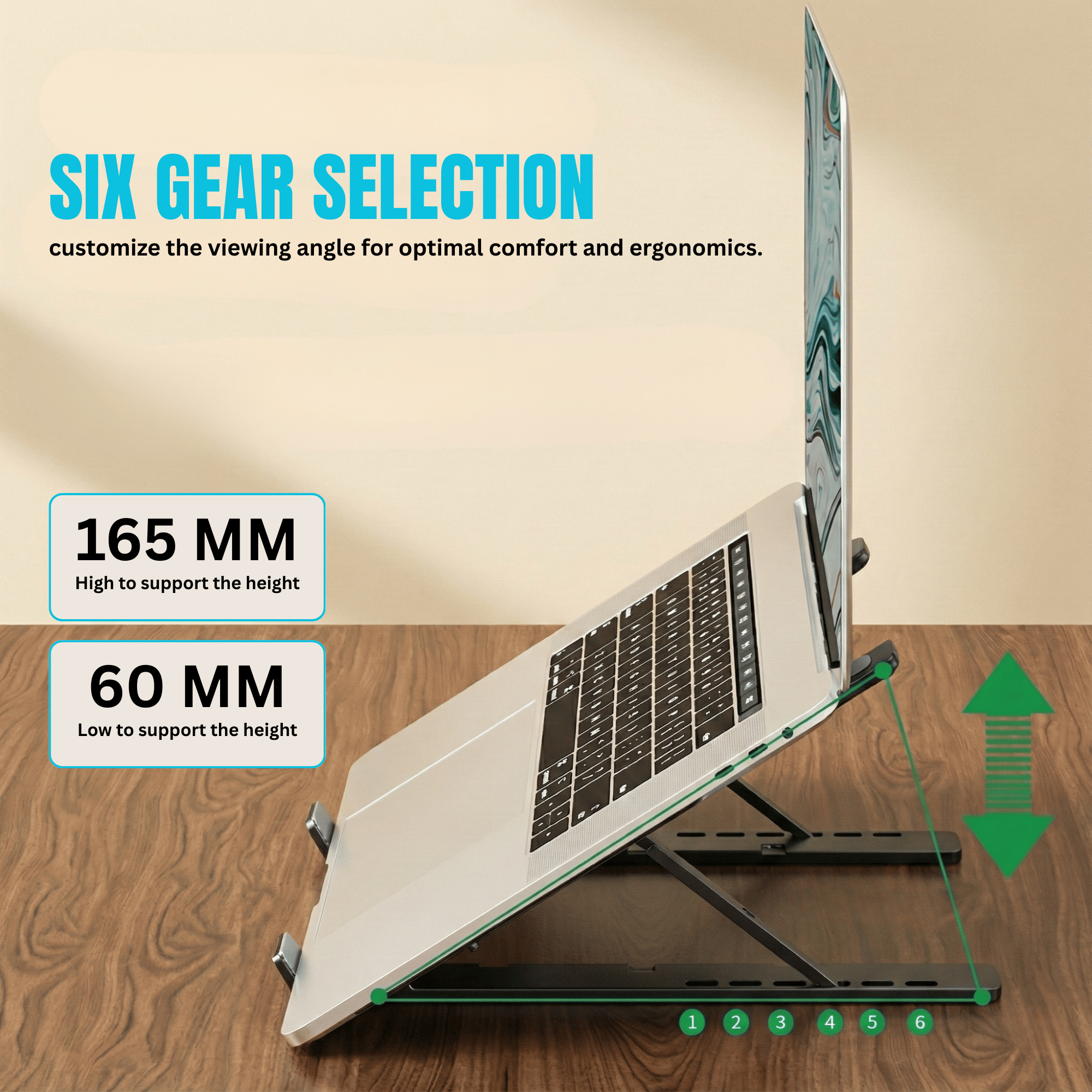 VerdeVida Portable Laptop Stand, Aluminum, Foldable photo 5
