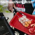 thumbnail image 3 of Grilling Deep Prep and Serve Trays, BBQ Platter for Raw Meat Marinating and Finished Cooked Food, Melamine Serving Tray, Set of 2, Cleaning Pack Included, 3 of 3