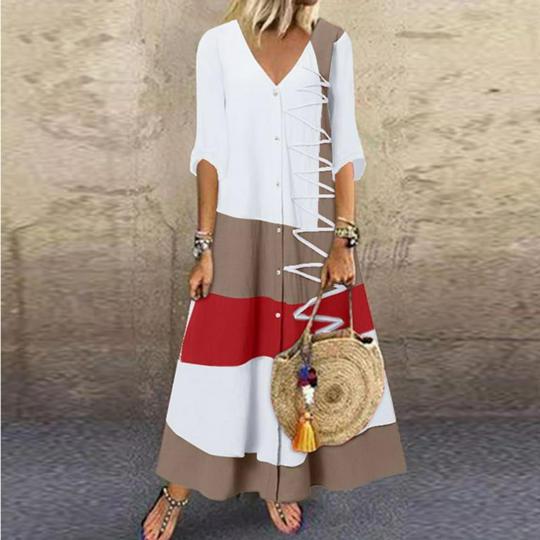 REORIAFEE Dress for Women Casual Elegant Summer Outfits Fashion