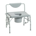 thumbnail image 3 of Drive Medical Bariatric Drop Arm Bedside Commode Chair, Grey, 3 of 9