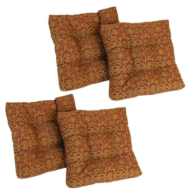 Coussin de Chaise de Salle à Manger en Polyester Filé Carré de 19 Pouces (Ensemble de Quatre)