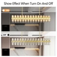thumbnail image 6 of Resenkos 54" Crystal Brass Rectangle Chandelier - Gold Farmhouse Light for Dining/Kitchen Island/Living Room (Includes 60XG4 Bulbs), Gold, 6 of 7