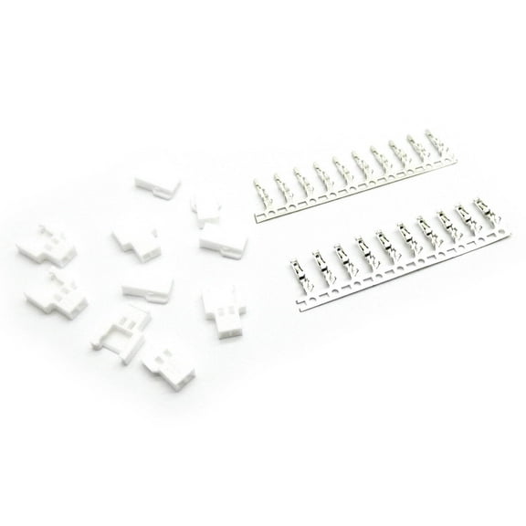 Mini Losi JST Molex 2.0 2-Pin Connector Male and Female Plugs with Pins (5 Pairs)