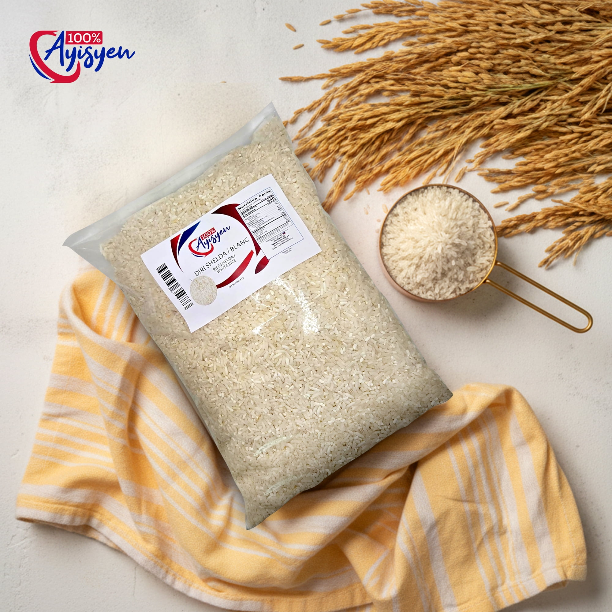 Riz Shelda - Diri Shelda- Rice Blancs- Directly from Haiti - 100% Ayisyen
