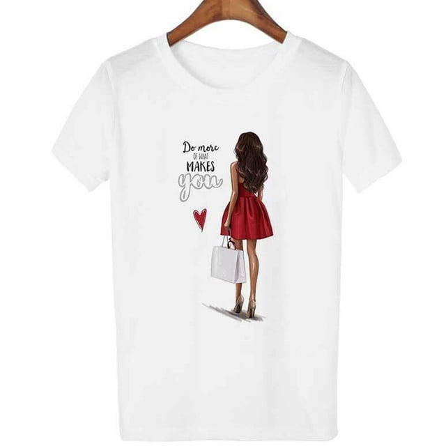 Pntutb moda mujer cuello redondo estampado camiseta Harajuku blanco camiseta madre temática top Pntutb Pntutb-3973