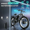thumbnail image 4 of 5000W Peak Dual Motor Electric Bike, 60V 25AH AWD Ebike for Adults, 21-Speeds 45MPH 26" Fat Tire Electric Dirt Bicycle for Mountain Snow Off-Road, 4 of 8