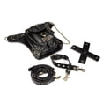 thumbnail image 3 of Steampunk Motorcycle Bag Retro Rock Gothic Goth Shoulder Waist Bag Drop Leg Bag (Star), 3 of 7