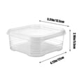 thumbnail image 3 of Organizador de refrigerador apilable de plástico transparente para almacenar alimentos, apto para despensa, congelador, refrigerador, gabinete, encimera de cocina, almacenamiento de verduras, 3 of 8
