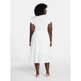 thumbnail image 4 of Terra & Sky Women's Plus Cotton Midi Dress with Smocked Bodice, Sizes 0X-5X, 4 of 4
