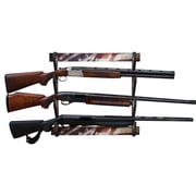 Rush Creek Creations 3 Rifle/Shotgun Wall Gun Rack, Americana Finish, Easy Assembly