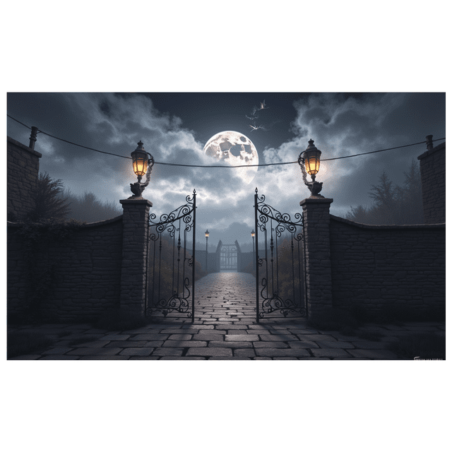 Décoration de Gargouille Dessin Animé Thème Effrayant pour Halloween Portail pour Décoration Extérieure Événement Gothique Maison Hantée