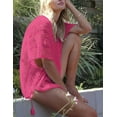 thumbnail image 3 of Swimsuit Cover Up for Women Crochet Sleeveless Tunic V Neck Bikini Beachwear Sheer Bathing Suit Coverups Alsol Lamesa, 3 of 6