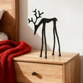 thumbnail image 5 of Christmas Decorations - Set of 2 Black Reindeer Statues - Modern Plastic Xmas Figurines - Elegant Indoor Holiday Decor - Table Centerpieces - Ideal for Mantel Living Room Bedroom Office(Style-B), 5 of 8
