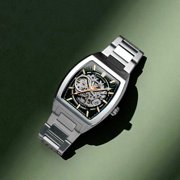Heritage Wellington Skeleton Automatic Sage Steel