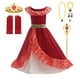 thumbnail image 1 of Jasmine Dress of Girl Birthday Party Carnival Fantasy Cosplay Disney Aladdin agic Lamp Moana Elena Princess Costume Clothing Set5-6T (130) Gao Jinjia LED, 1 of 2