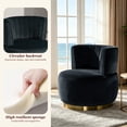 thumbnail image 4 of MOONMISS 360° Swivel Barrel Accent Chairs, Round Armchairs with Wide Upholstered, for Living Room, Bedroom, Black, 4 of 8