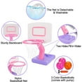 thumbnail image 2 of Indoor mini adjustable basketball stand with ball pump suitable for backyard games, outdoor basketball toys suitable for 28 year old children as gifts, 2 of 5