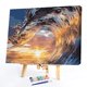 thumbnail image 2 of Cuadros Decorativos DIY pintura por números Kit mar ola lienzo dibujo pared arte cuadro decoración del hogar Likrtyny embutido en tela, 2 of 9