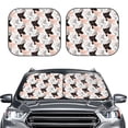 thumbnail image 2 of Honeii Pigs Print Foldable Car Sun Shade for Windshield, 2-Piece UV Protection Shade, Protects Car Interior, Ideal for Cars, Trucks, SUVs-Small, 2 of 6