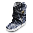 thumbnail image 1 of VBARHMQRT Bottes pour Femmes Automne Bottes d'Hiver Mode Débarbouillette Mi-Mollet Bottes Décontractées et Confortables avec Tempérament Bleu, 1 of 9