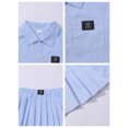 thumbnail image 6 of PureChapter Girls Summer Outfits Striped Short Sleeve Button Down Shirt & Pleated Skirt 2 Piece Preppy Clothes for Back to School, 6 of 8