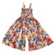 thumbnail image 1 of Odeerbi 7-18 Años Niñas Verano Floral Rompers Algodón Pierna Ancha Jumpsuit Primavera Seda Francés Vacaciones Estilo Tirantes Pantalones, 1 of 4
