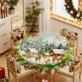thumbnail image 6 of Loespoir Festive Christmas Tablecloth, Santa Claus Decoration and Vibrant Colors, Holiday Mood Setting Table Cover, Seasonal Table Decor for Family Dinners and Party Settings(A), 6 of 6