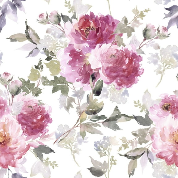 MuralsPrint Hartous Floral Removable Wallpaper - 10'ft H x 24''inch W