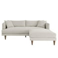 thumbnail image 6 of Modway Zoya Fabric Sofa and Ottoman Set in Heathered Weave Ivory, 6 of 10