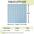 thumbnail image 2 of Light Blue Daisy Flower Pattern Square Fitted Tablecloth with Elastic Edge,Square Table Cover,Washable Elastic Table Cover for Home Kitchen Party Decor 34"x34", 2 of 6