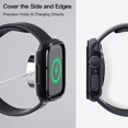 thumbnail image 2 of Compatible for Apple Watch Series 8/7 45mm Hard Case with Tempered Glass Screen Protector, Slim Hard PC Cover, Thin Bumper Full Coverage Accessories for iWatch 8/7 (45mm, Black), 2 of 5