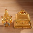 thumbnail image 4 of Traditional Tibetan Stupa Decoration with Pearls Relics Metal Buddhas Pagoda Statue for Meditations and Spiritual Decors, 4 of 10