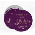 thumbnail image 2 of Inkdotpot Pack Of 100 Thank You Celebrating With Us Bridal Shower-Baby Shower-Retirement-Wedding-Birthday Favor Paper Tags Craft Real Rose Gold Foil Hang Tags, 2 of 6