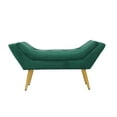thumbnail image 6 of Lloyss Button Tufted Ottoman Bench in Upholstered Velvet Fabric with Arms Golden Legs, for Living Room, Entryway, Bedroom, 6 of 7