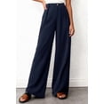thumbnail image 3 of BTFBM Wide Leg Pants Woman High Waisted Button Business Casual Dressy Trousers Office Work Palazzo Pants Pockets, 3 of 9