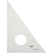 Professional Plain Edge Clear Triangle-30/60-24 Inch