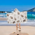 thumbnail image 2 of Yayeee Kids Hooded Towel with Hand Pockets Beach Soft Absorbent Bath Wrap 50 x 23.5 inch, Light Gray Bears, 2 of 5